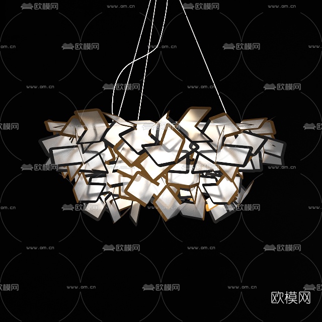 现代时尚创意吊灯3D模型免费下载-免费3dmax模型库-欧模网