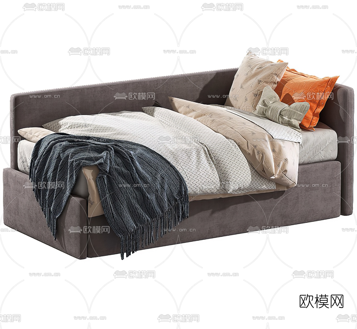 现代布艺沙发床3d模型下载