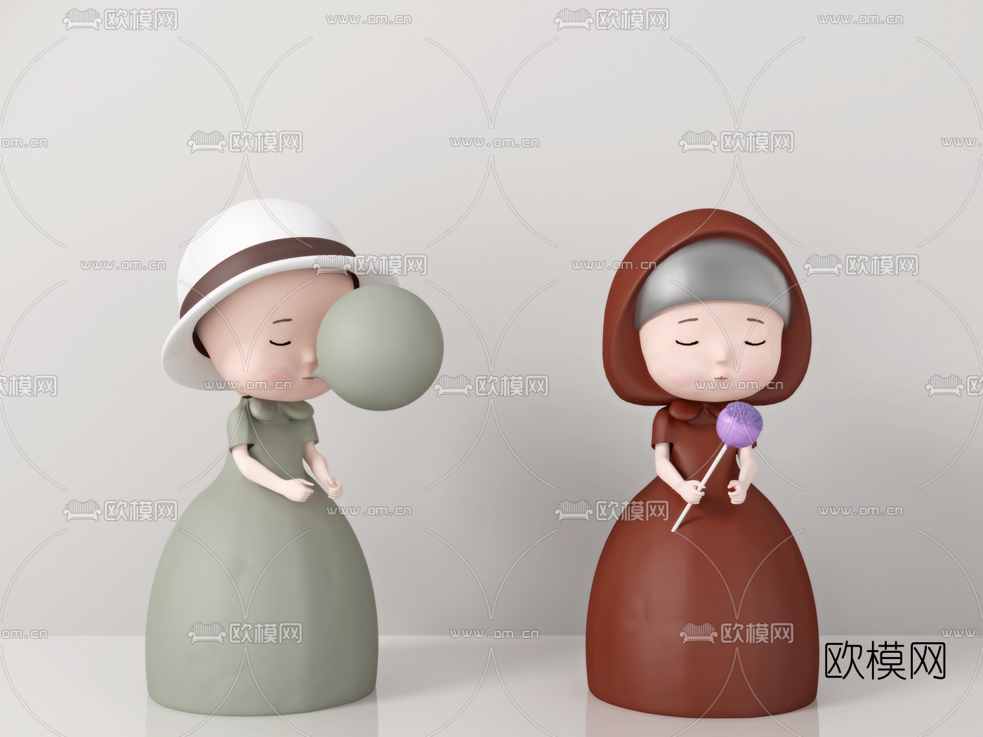 现代娃娃手办3d模型