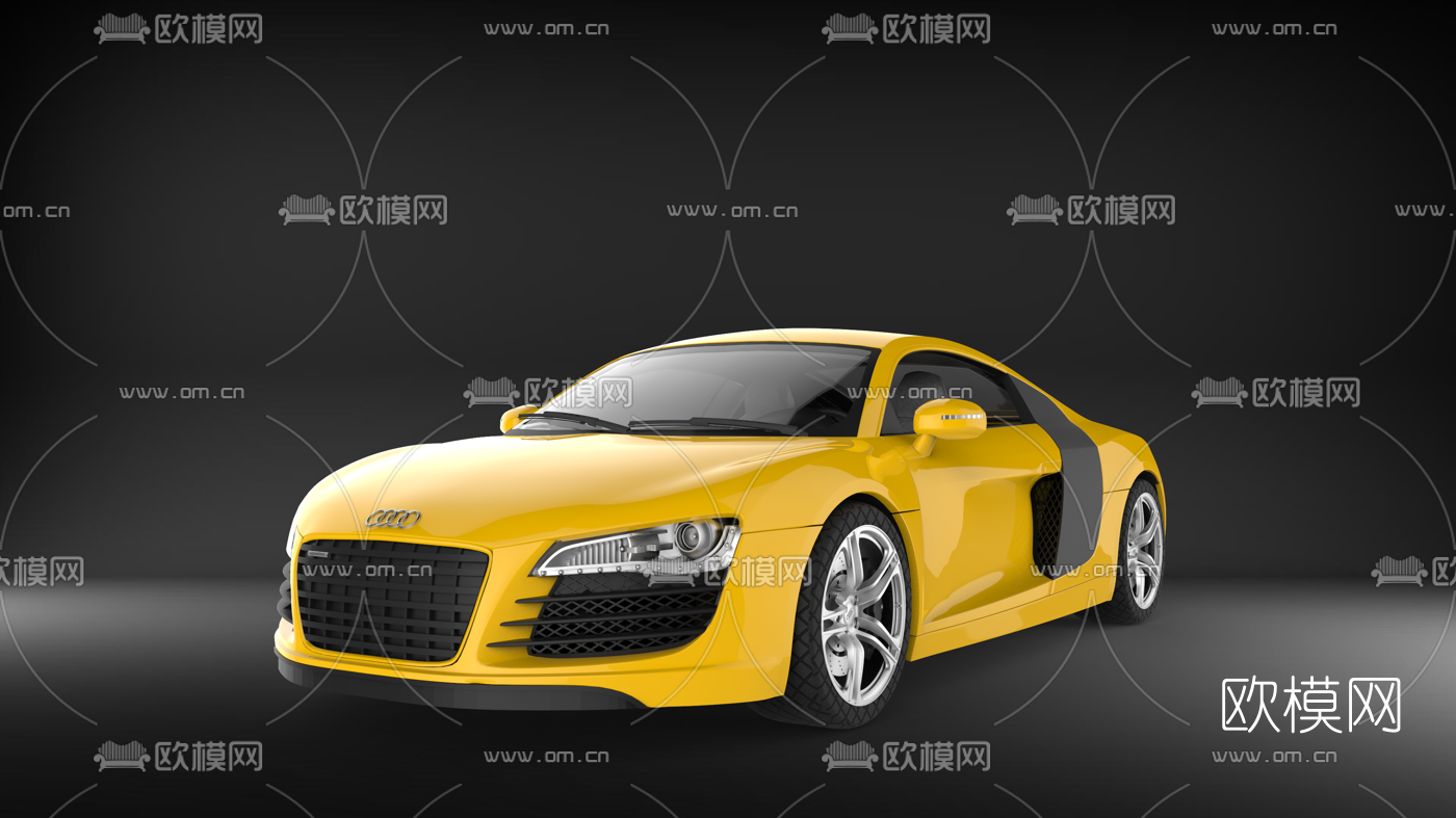 現代奧迪r8汽車3d模型