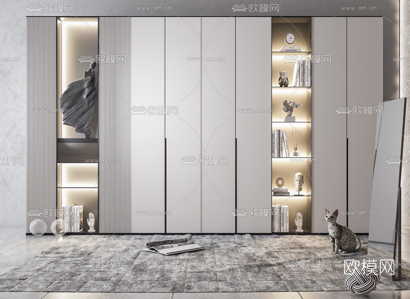 现代装饰柜3d模型