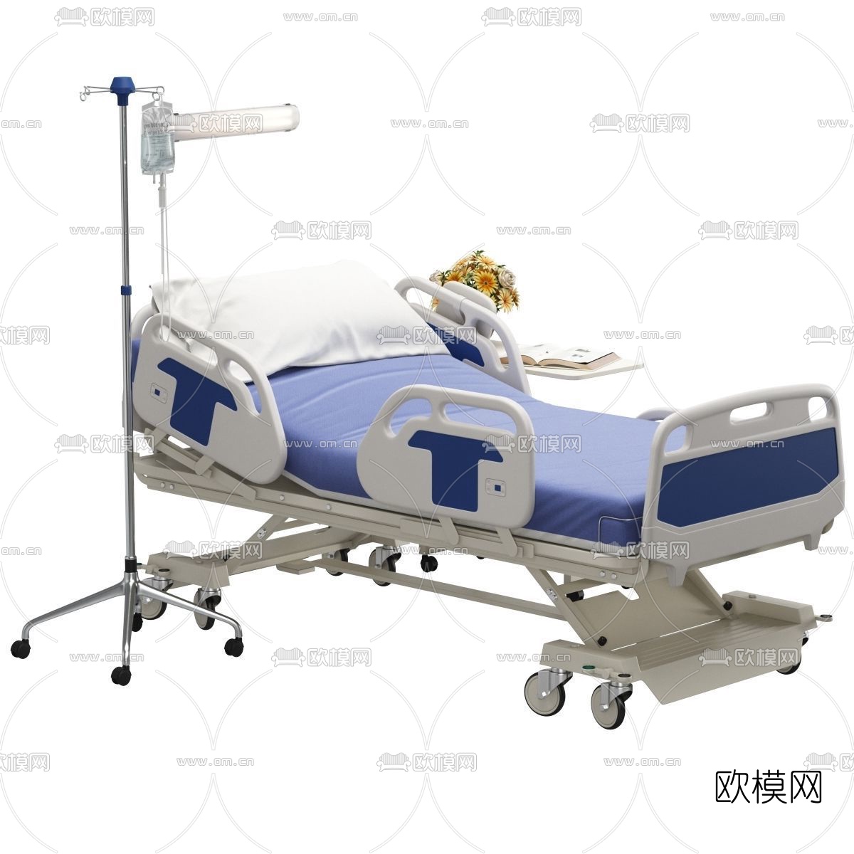 现代医院病床设备3d模型