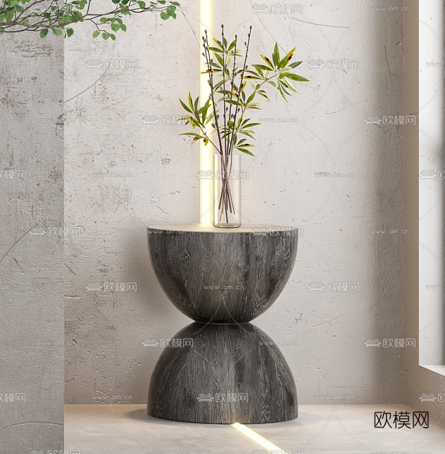 现代绿植盆栽3d模型