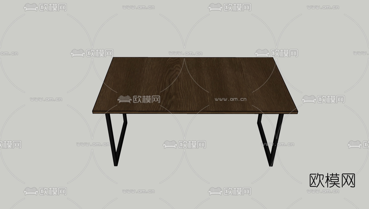 现代书桌免费su模型下载