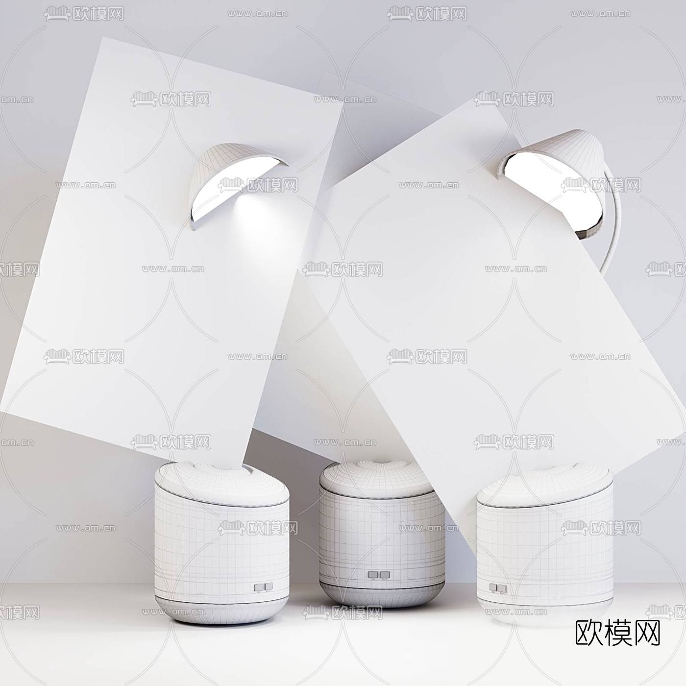 现代加湿器小台灯3d模型