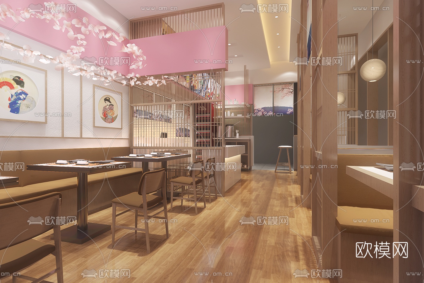 日式炸猪排店3d模型