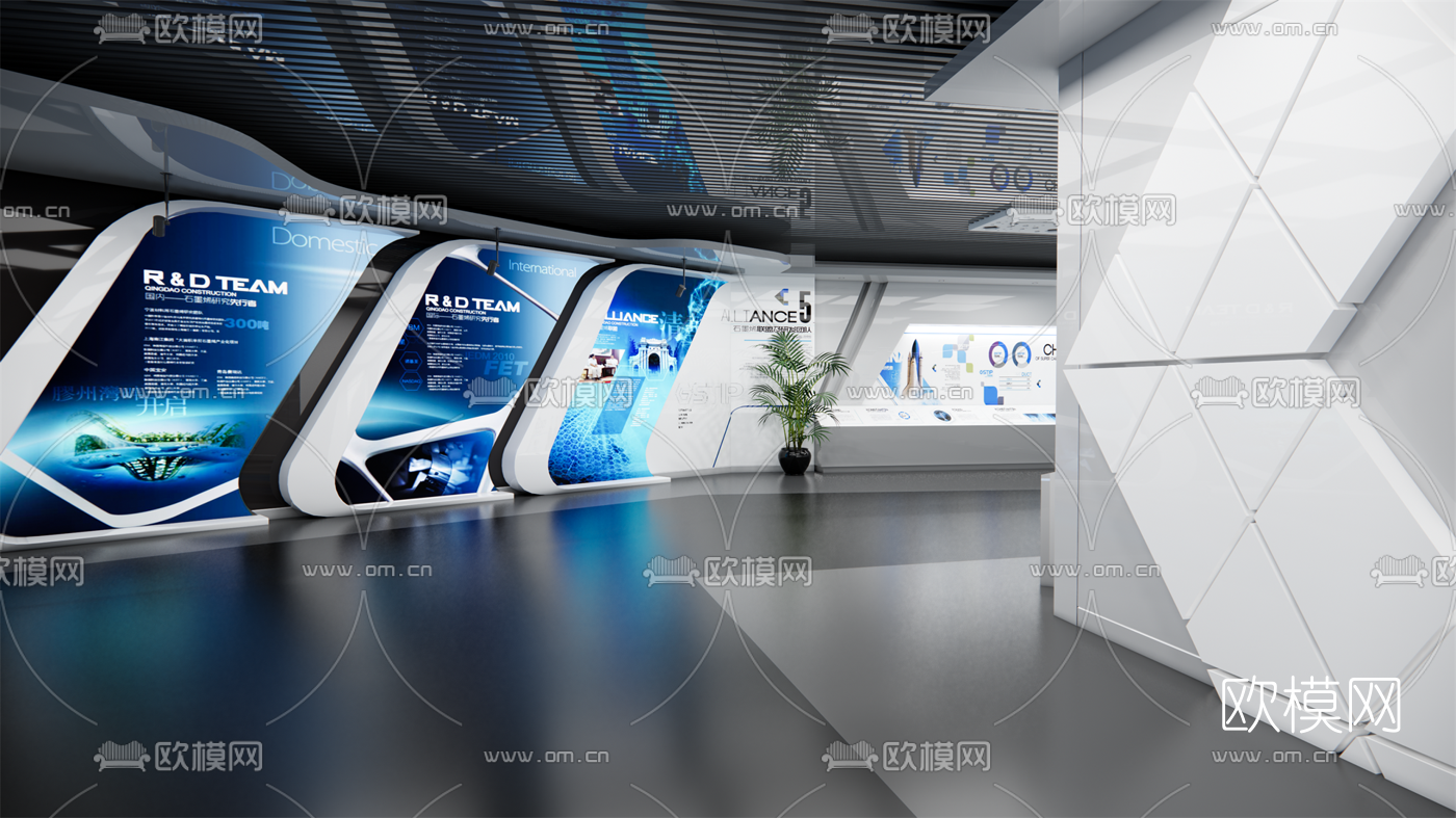 现代科技展厅su模型