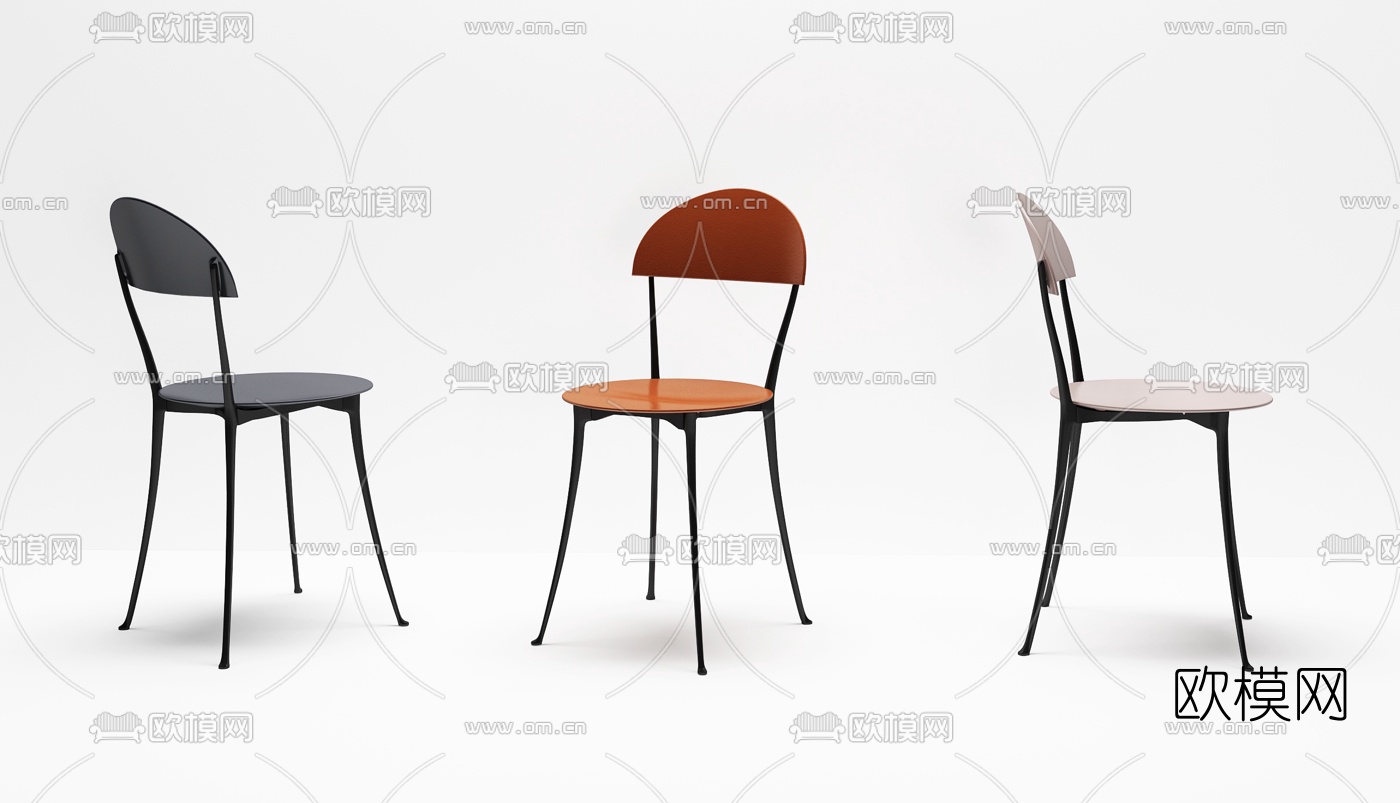 现代餐椅3d模型下载