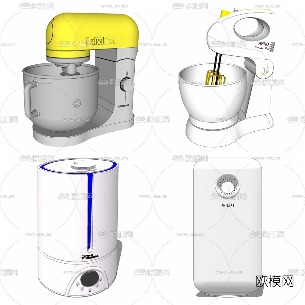 现代打蛋机组合su模型下载