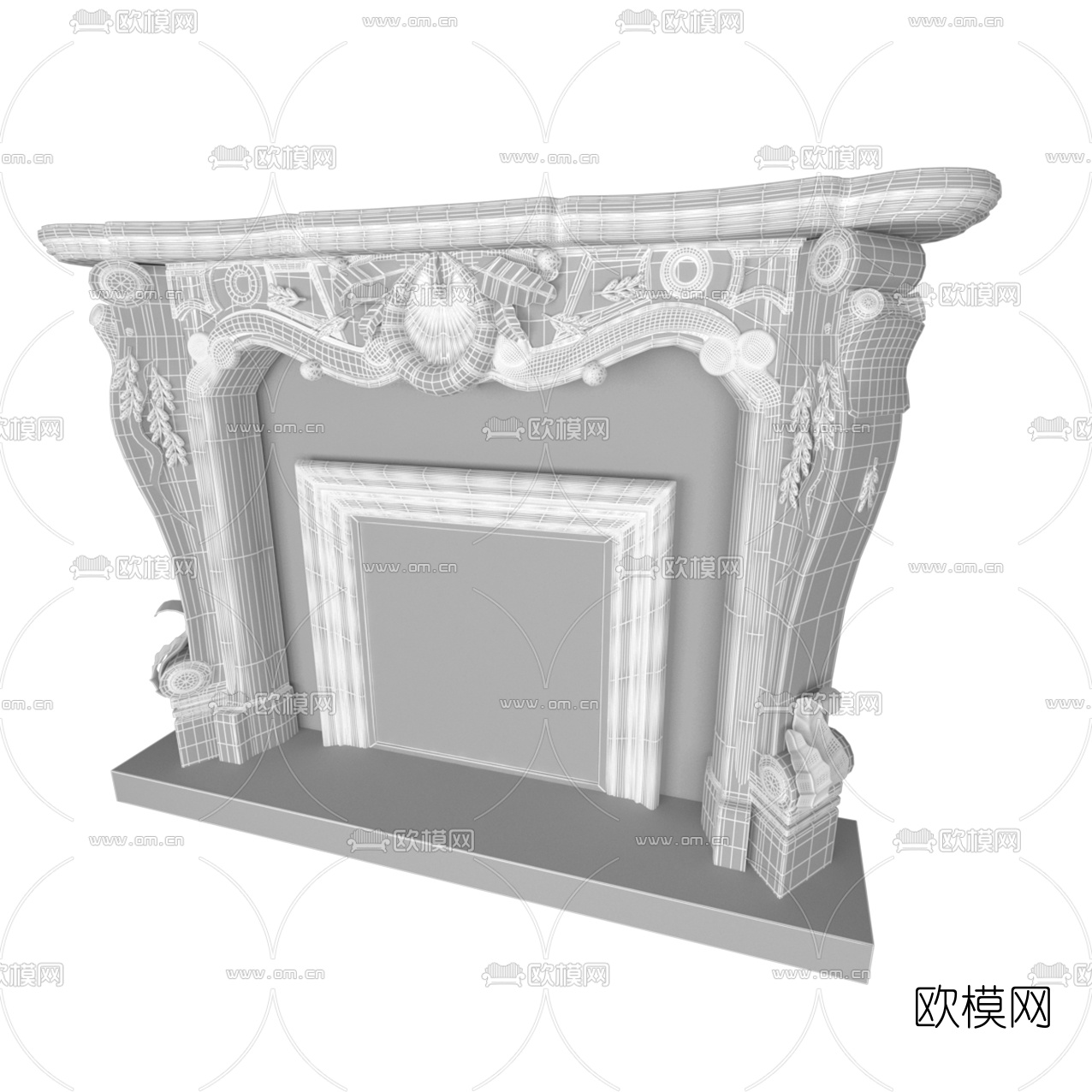 欧式壁炉3d模型
