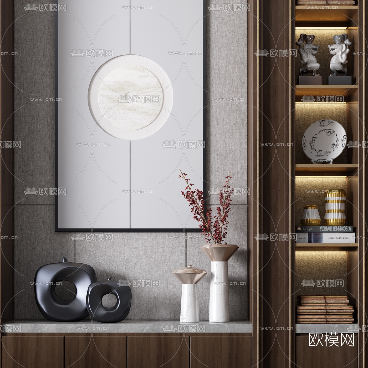 新中式沙发组合3d模型