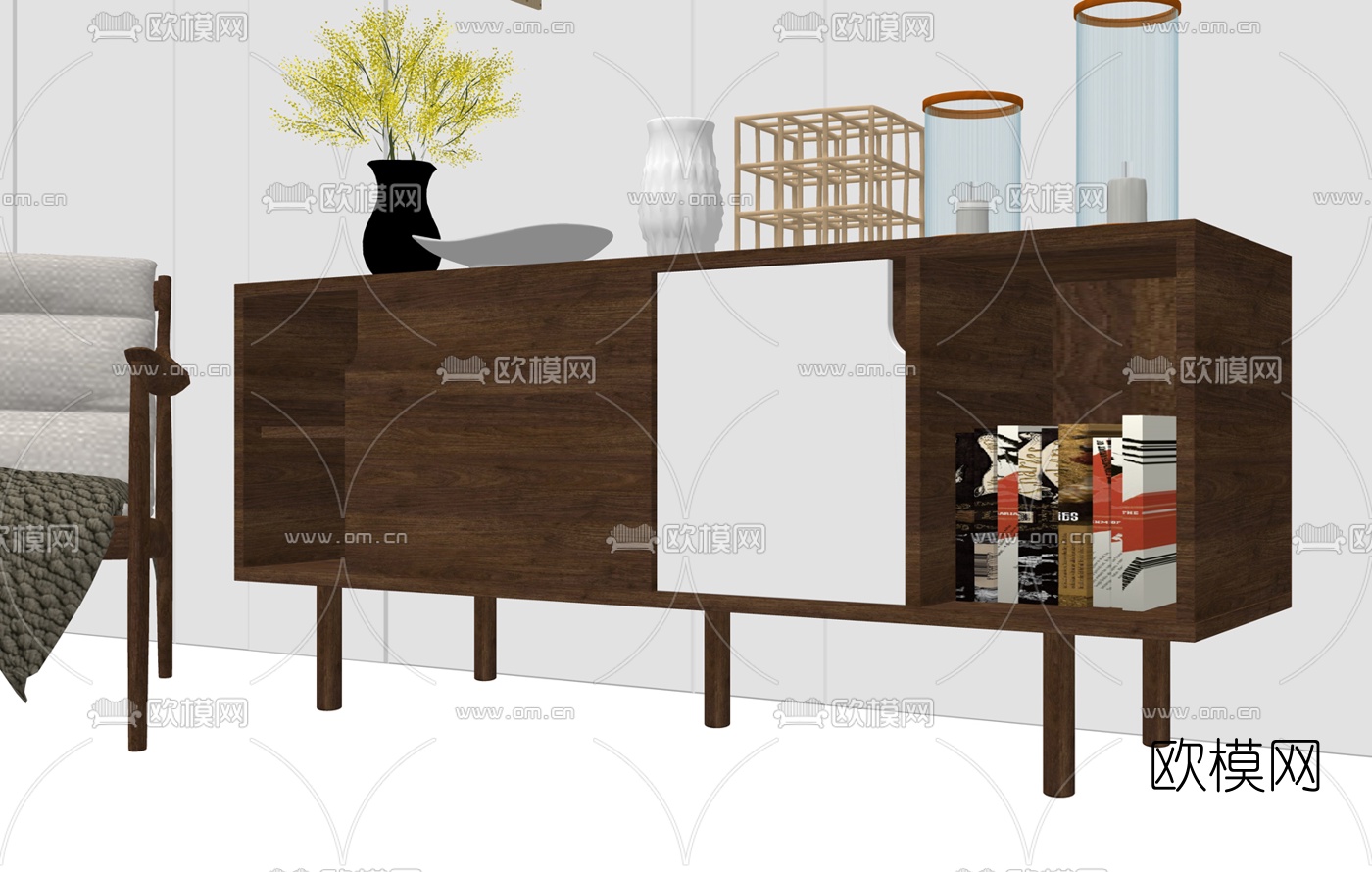 北欧边柜su模型下载（渲染图4）