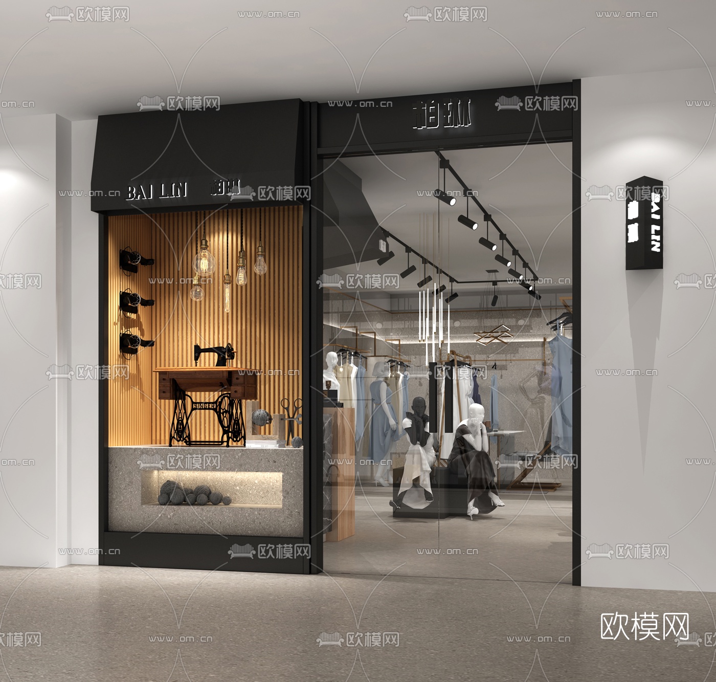 现代服装店3D模型