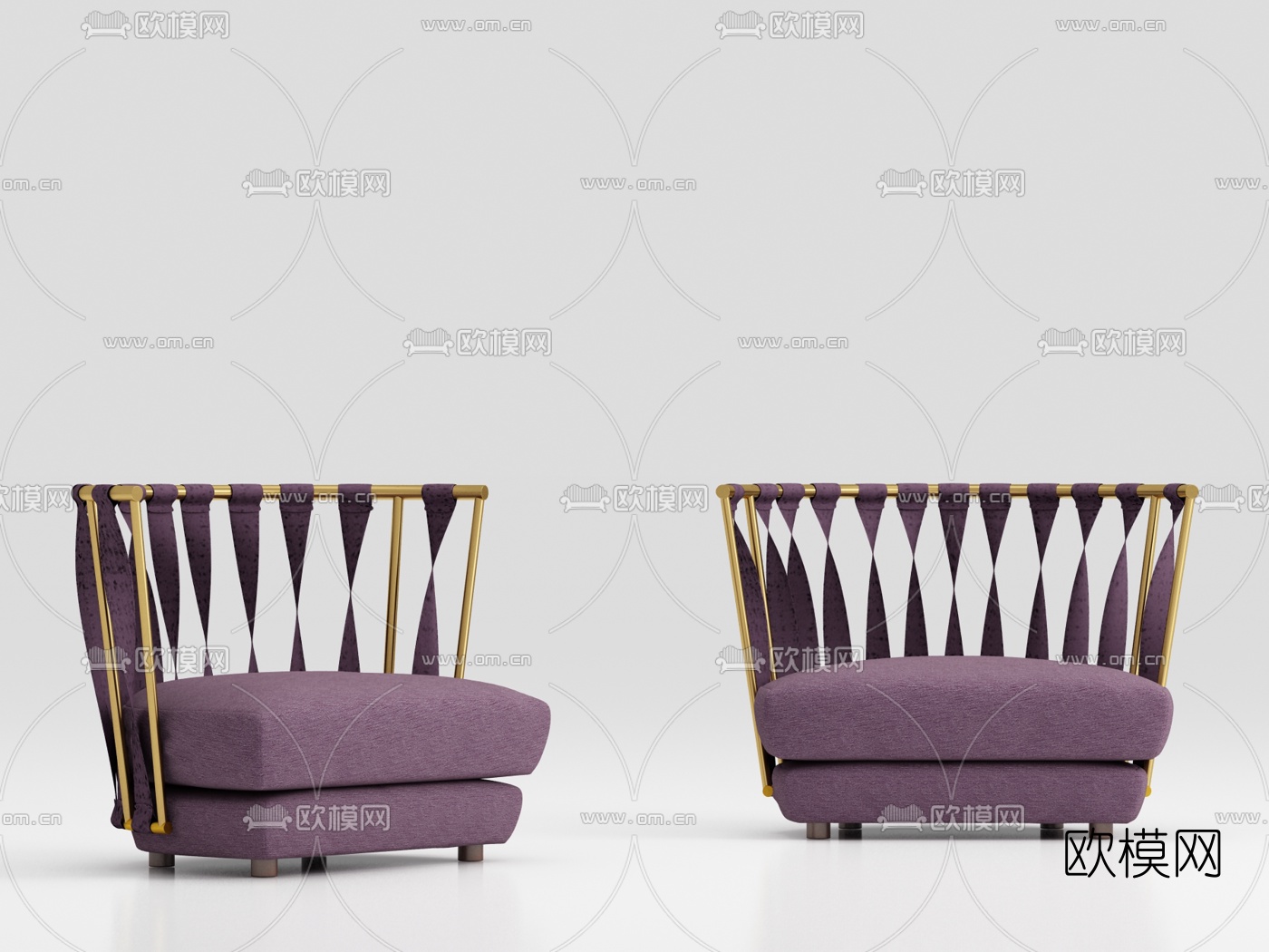 后现代前卫休闲沙发3d模型下载