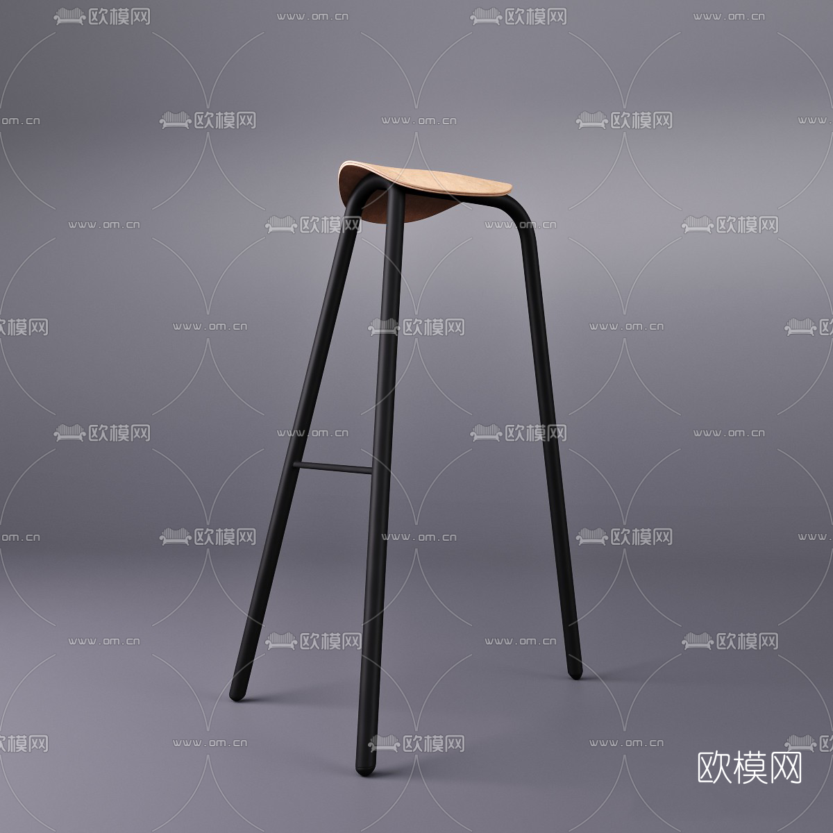 现代吧凳吧椅3d模型下载（渲染图2）