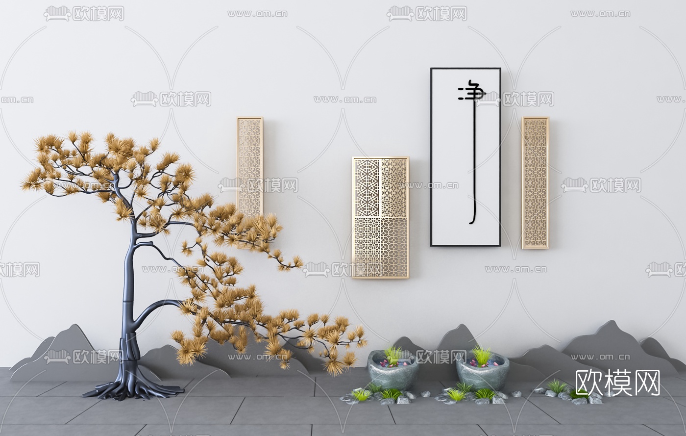 现代景观小品设计3d模型
