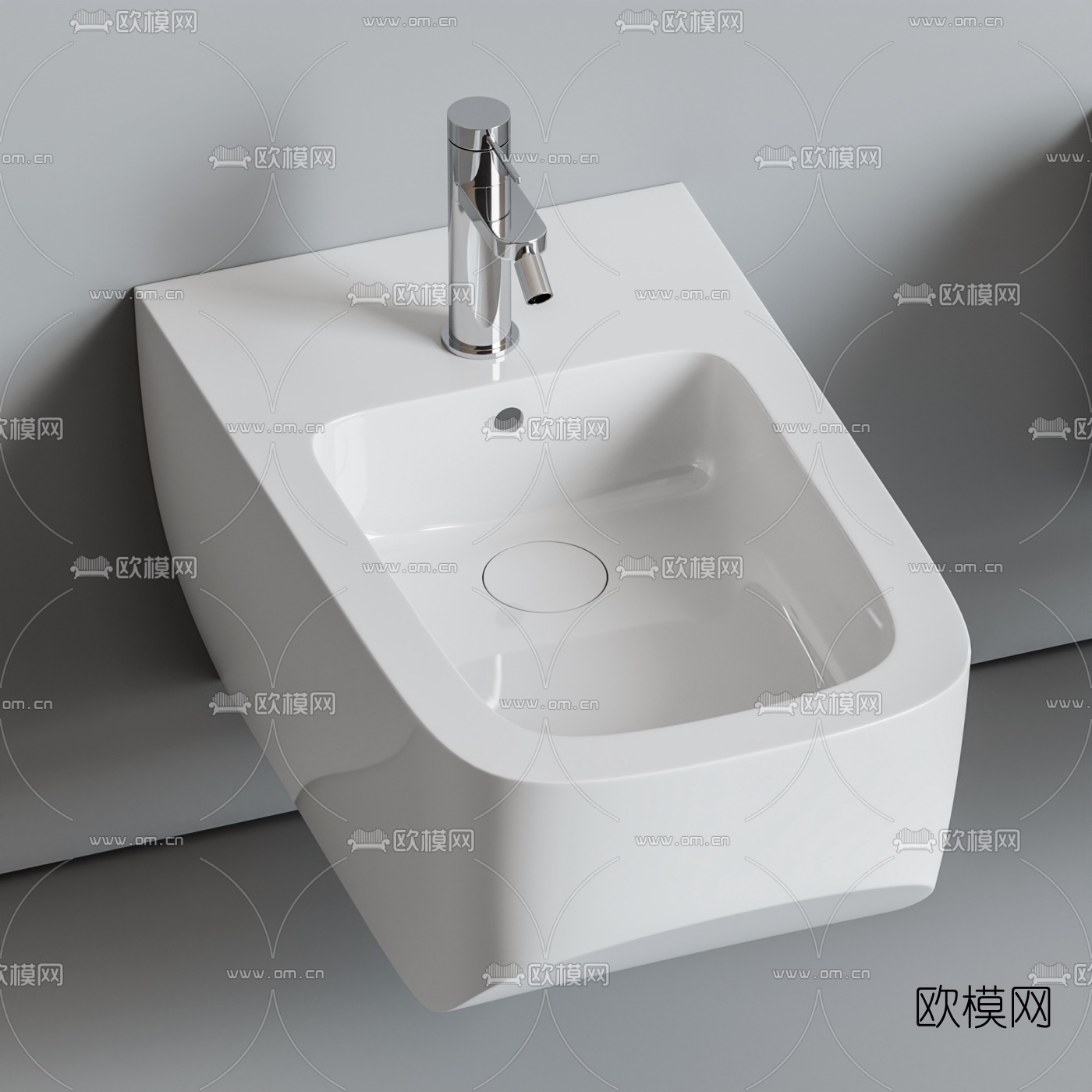 现代马桶坐便器3d模型