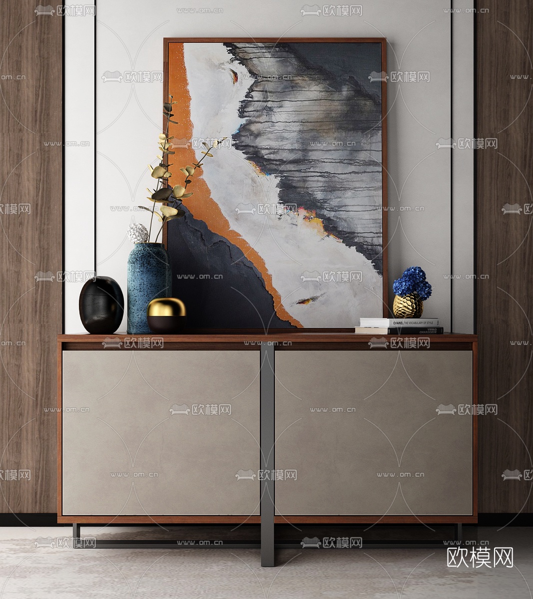 现代边柜3d模型
