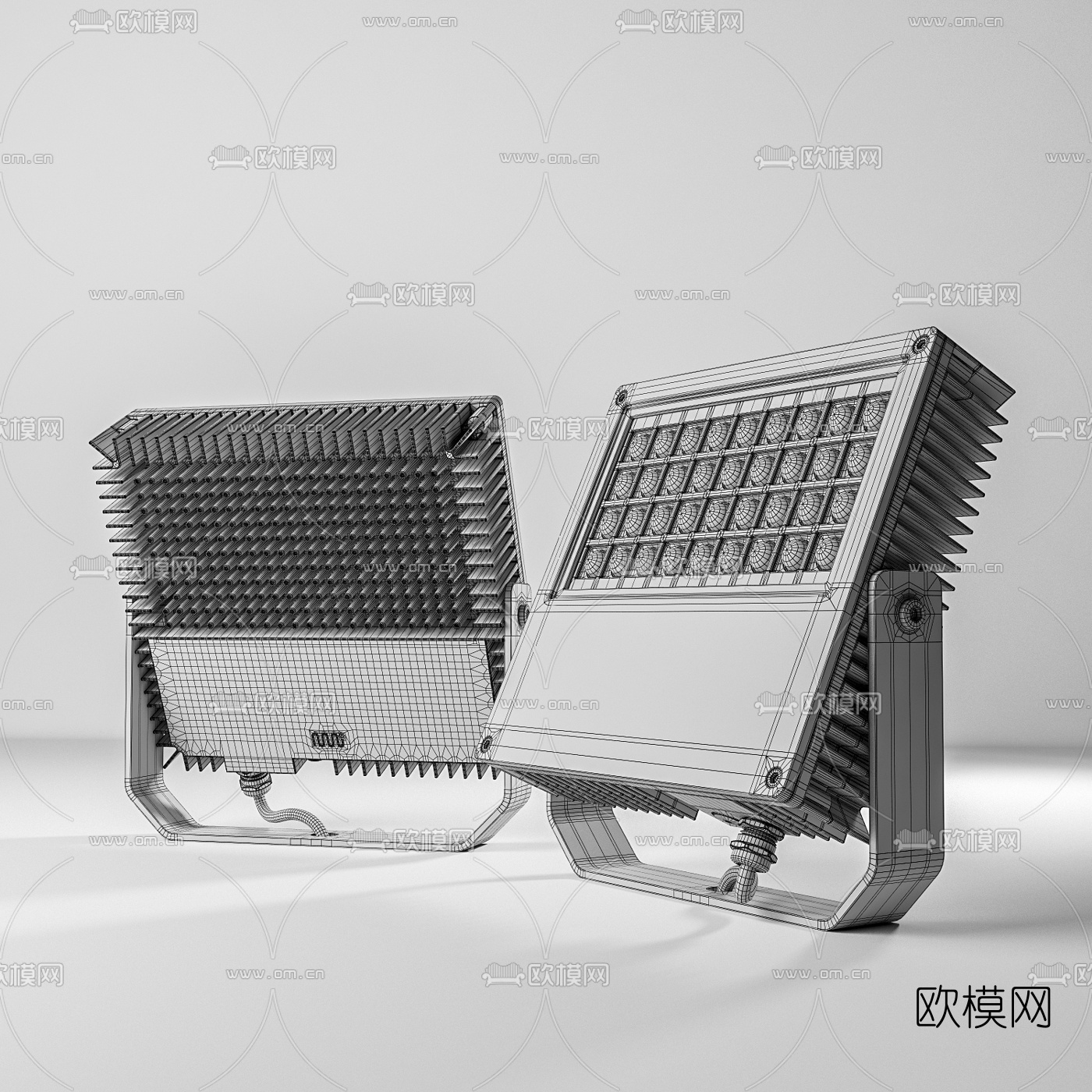 现代投影射灯3d模型