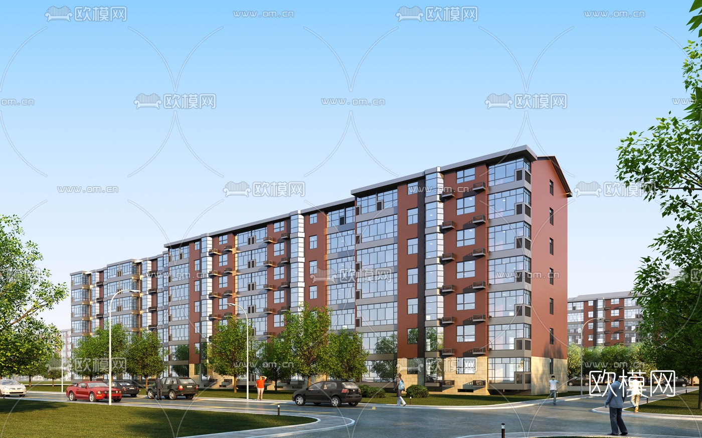 现代住宅建筑外观3d模型