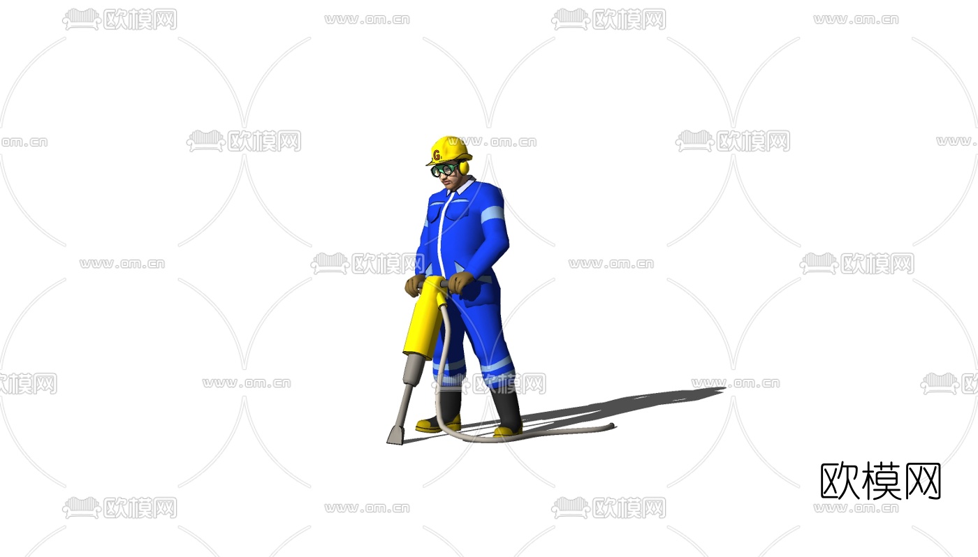现代工人免费su模型下载