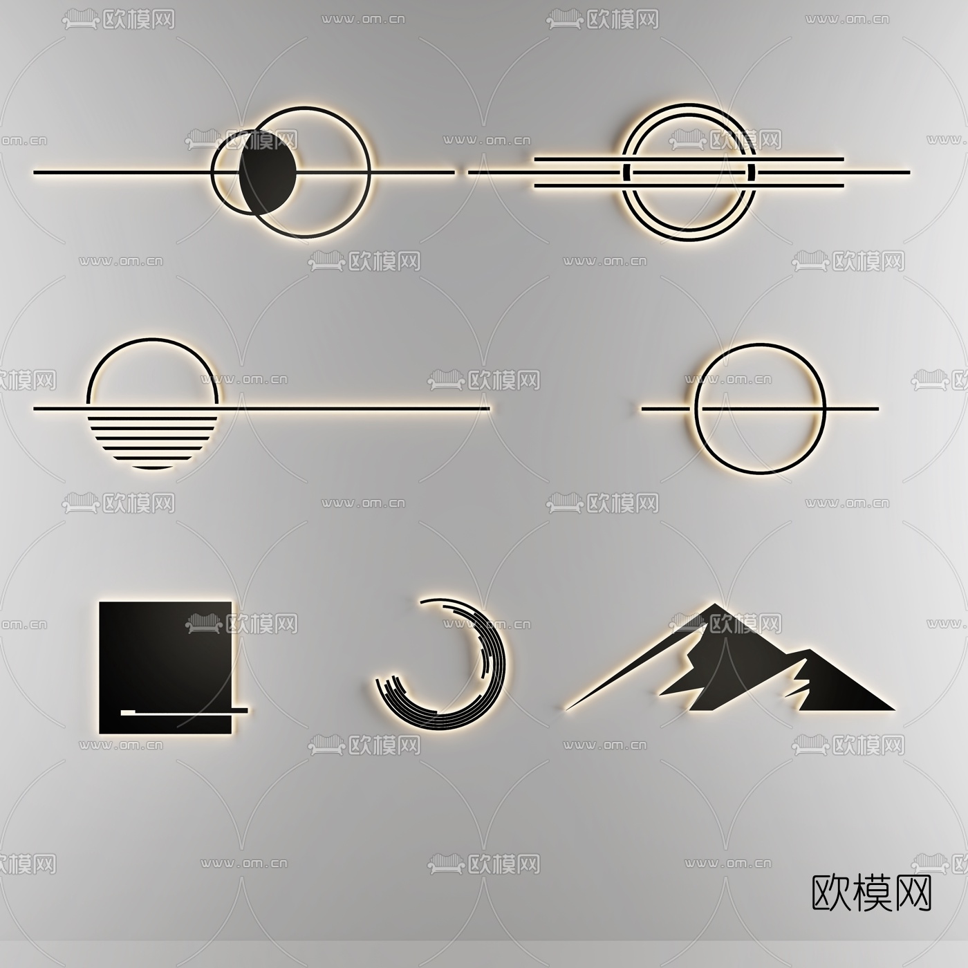现代挂件3d模型