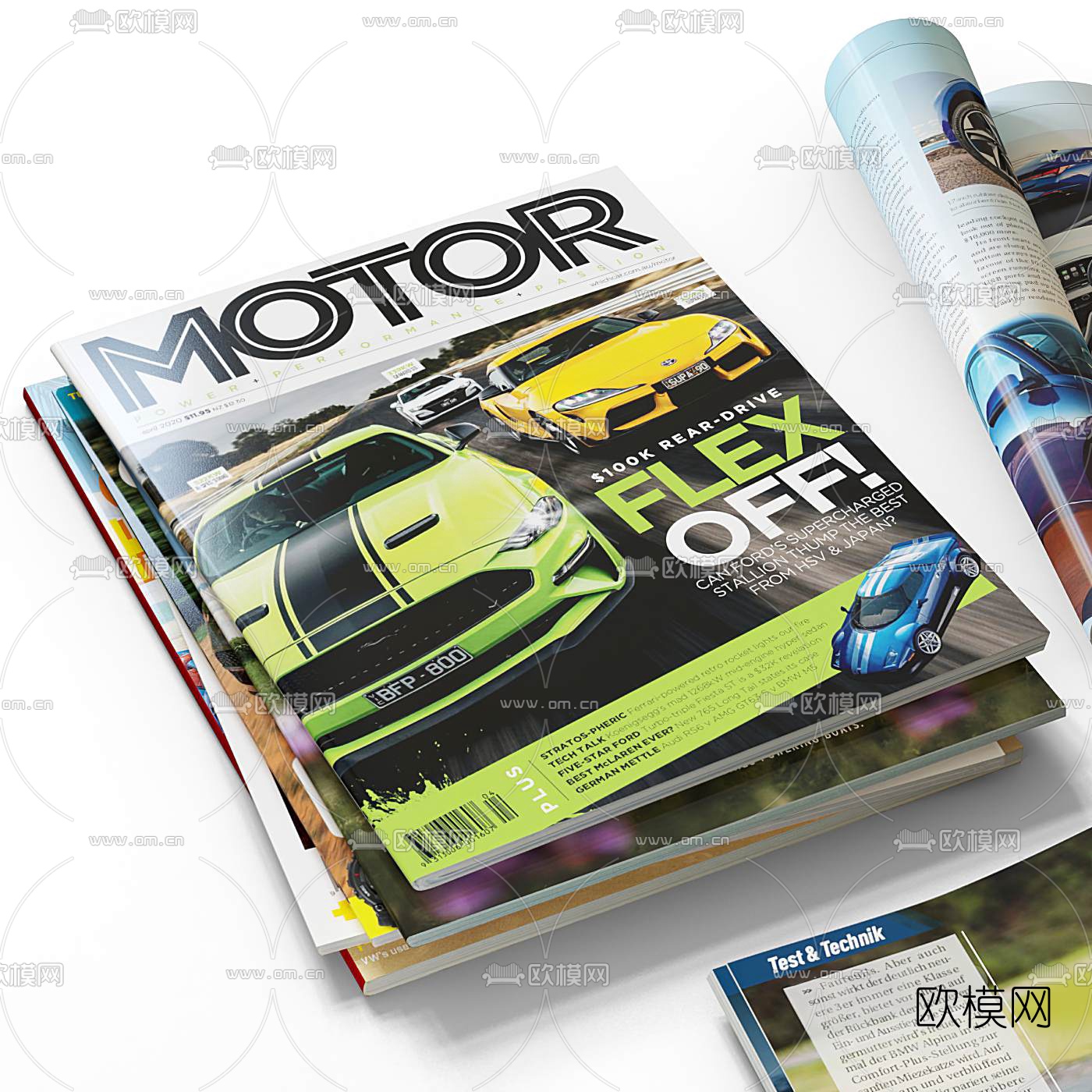 现代书本杂志书籍3d模型下载（渲染图2）