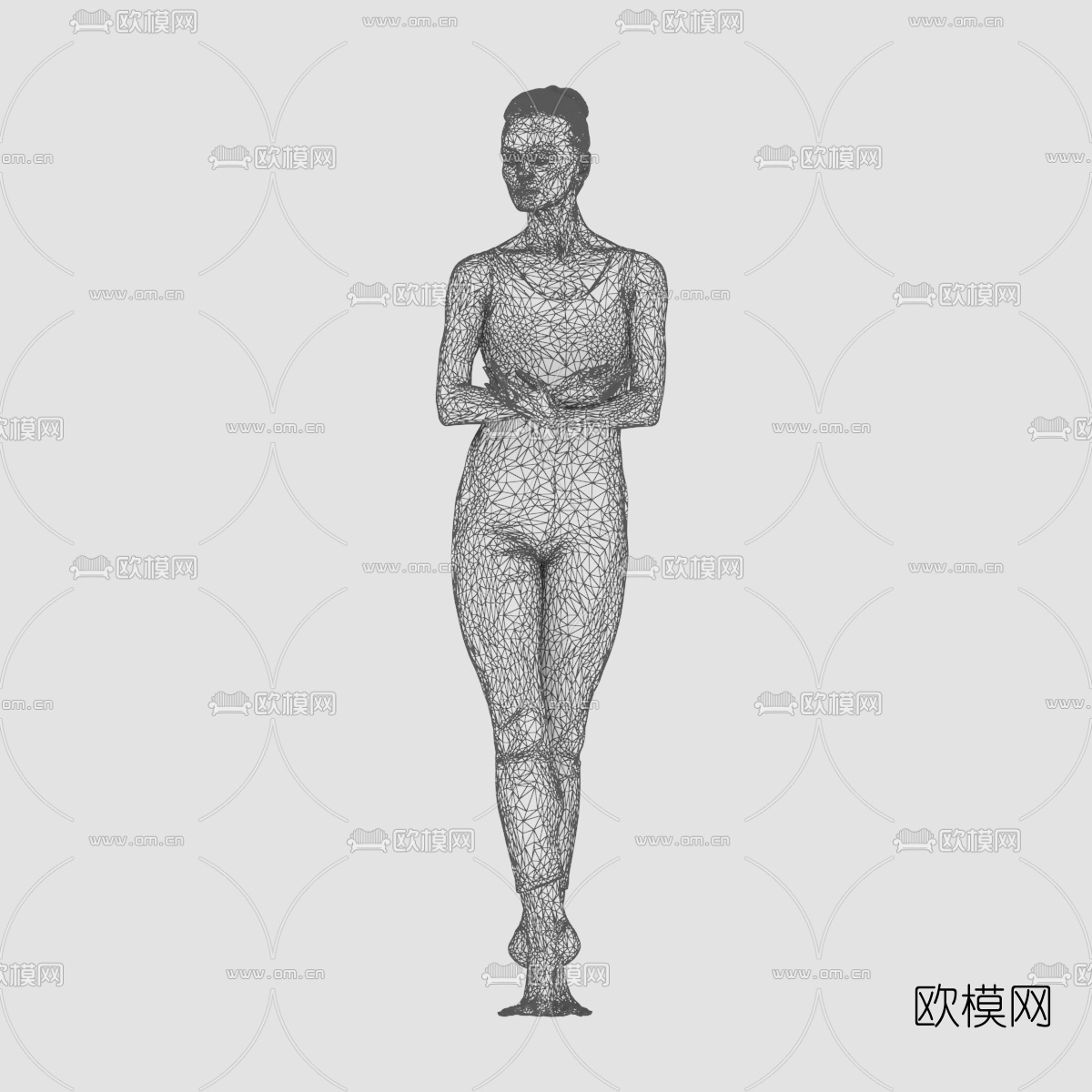 欧式女性人物3d模型