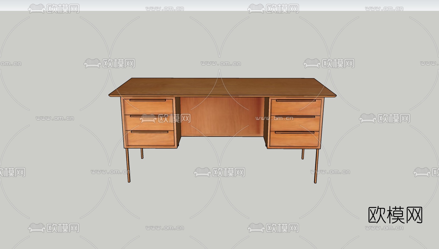 现代办公文件柜免费su模型下载