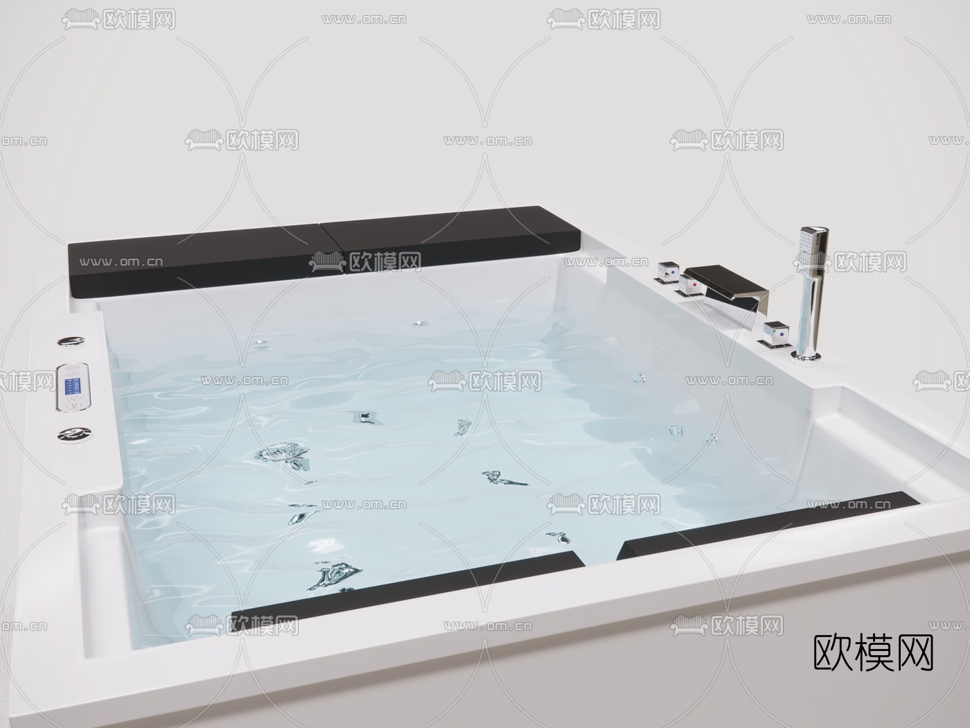 现代按摩浴缸3d模型