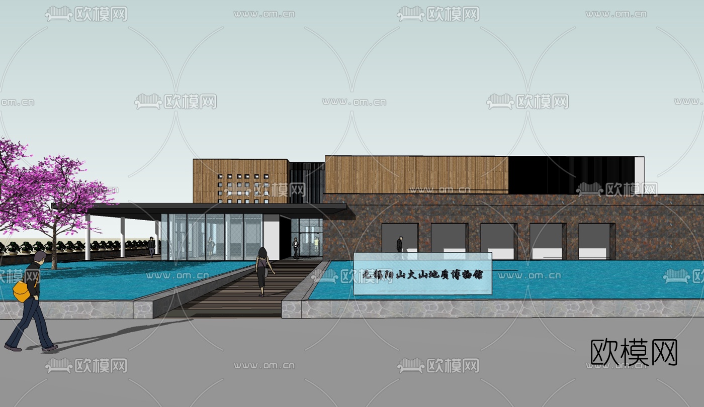 现代博物馆免费su模型下载_ID10401729_sketchup模型下载-欧模网