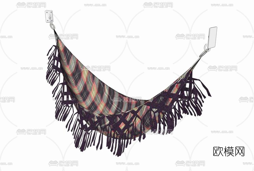 现代布艺吊床su模型下载