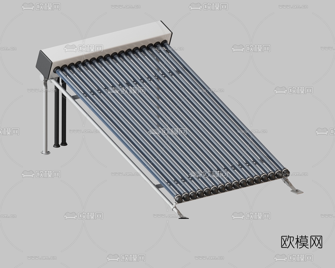 现代太阳能热水器3d模型