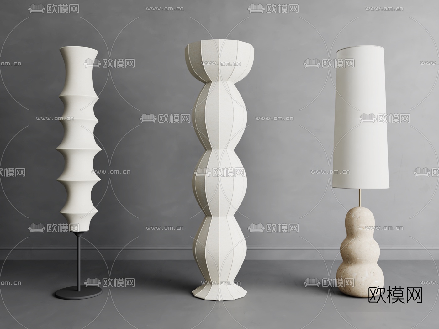 侘寂落地灯su模型下载（渲染图1）