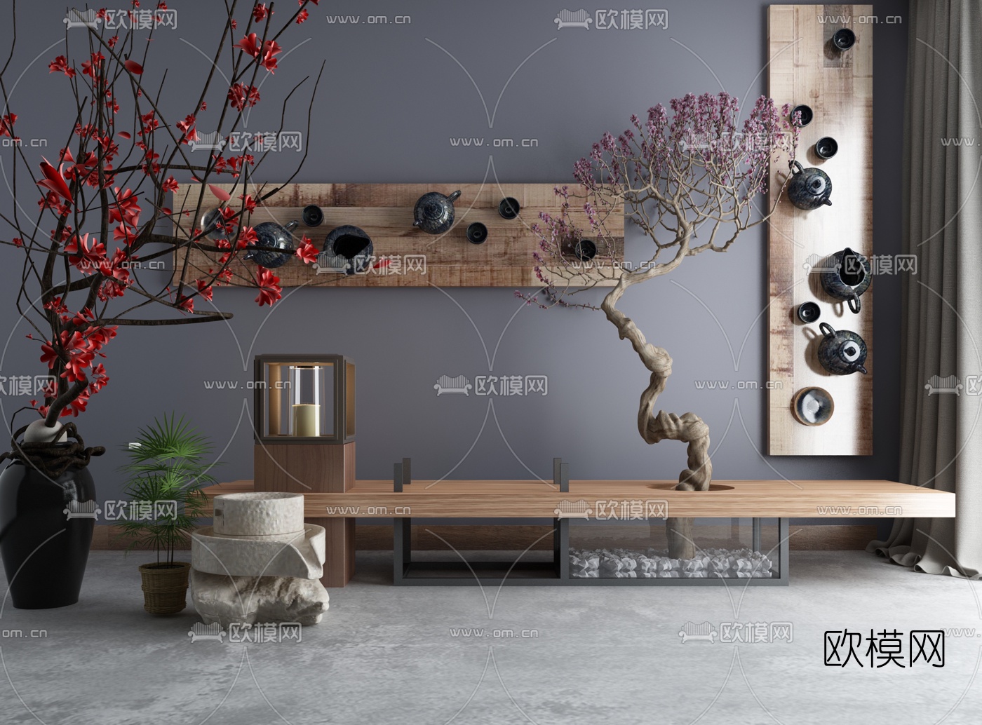 新中式园艺小品3D模型