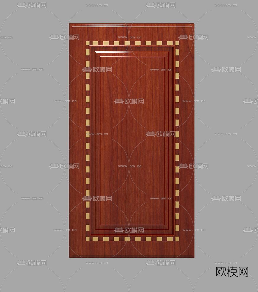 欧式实木门拉手组合3D模型
