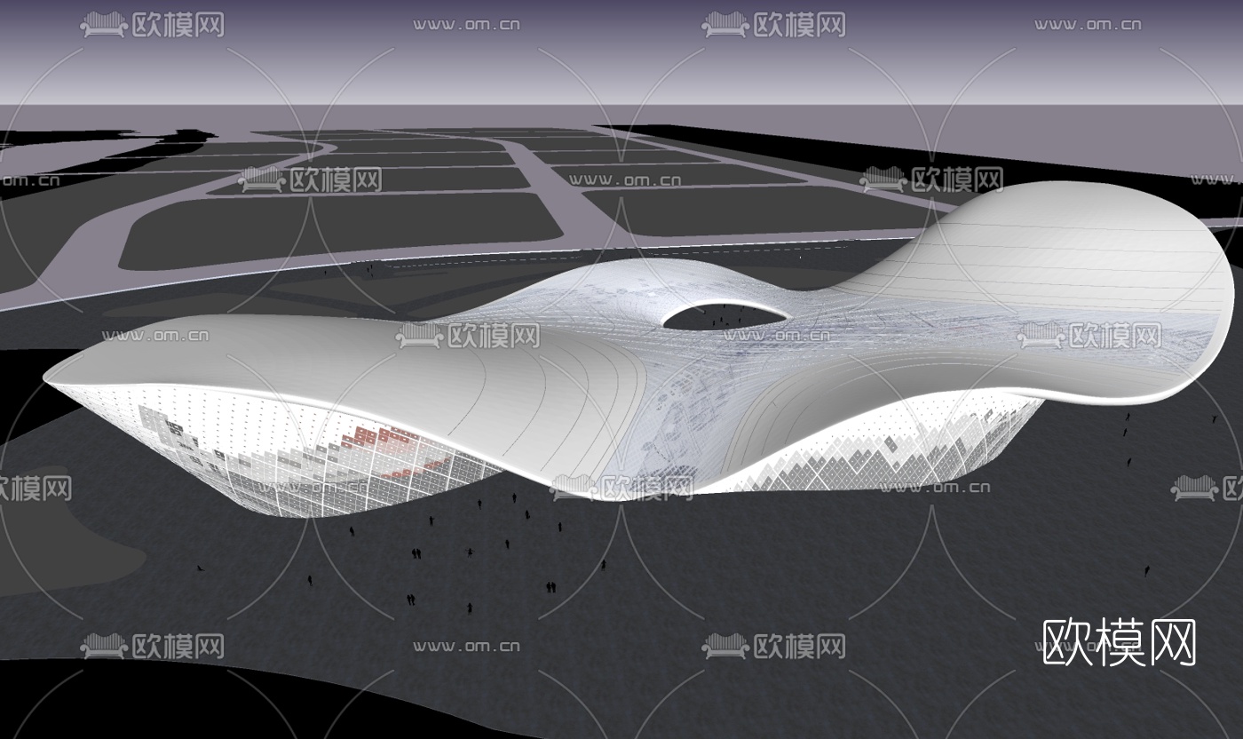 现代博物馆su模型下载（渲染图4）