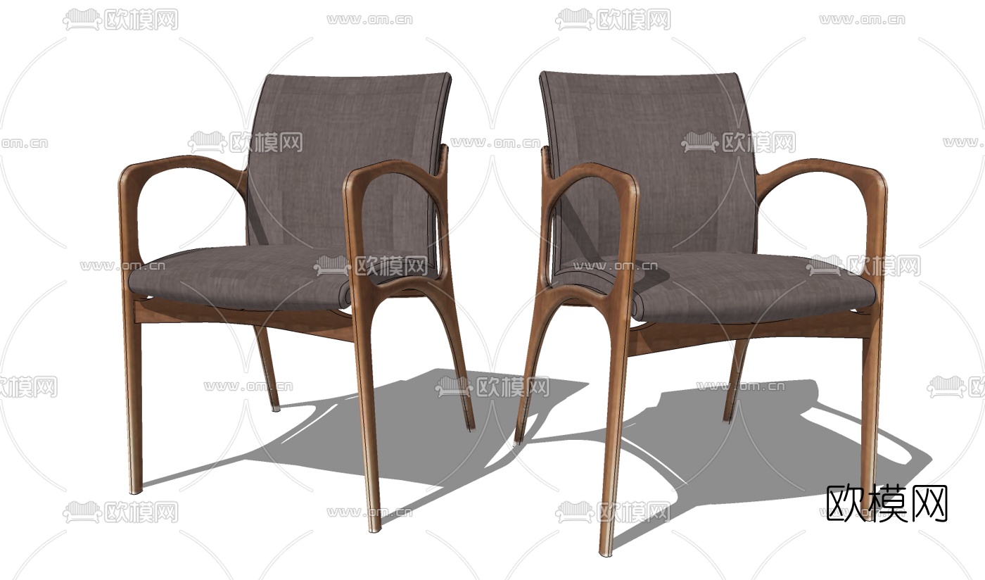 现代单椅免费su模型下载