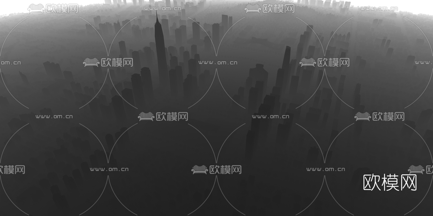 现代深圳建筑鸟瞰规划3d模型下载（渲染图3）