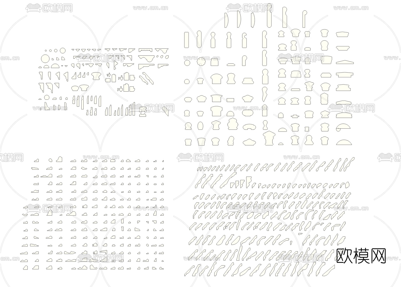 现代石膏线组合su模型下载（渲染图4）