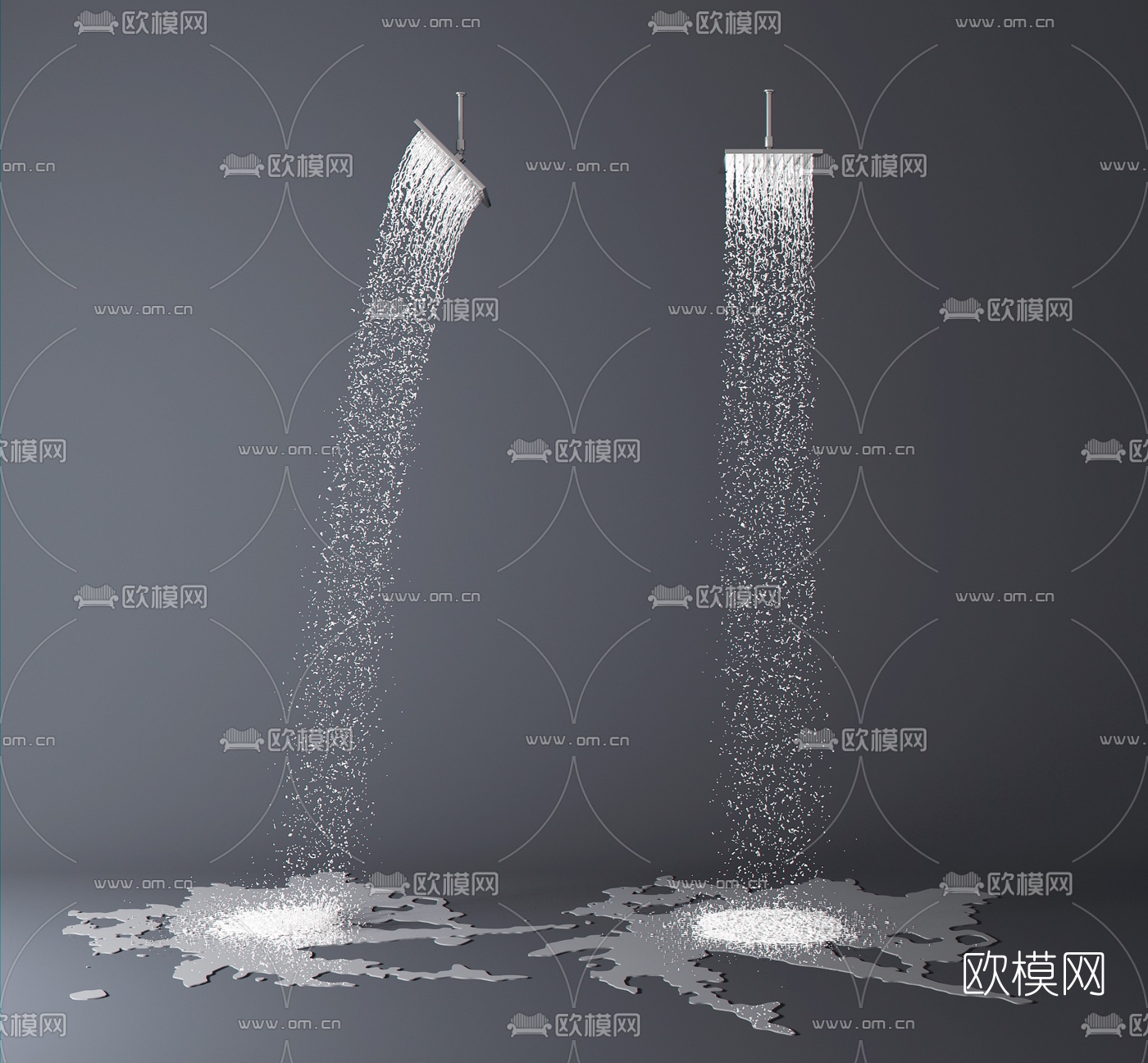 现代淋浴花洒3d模型