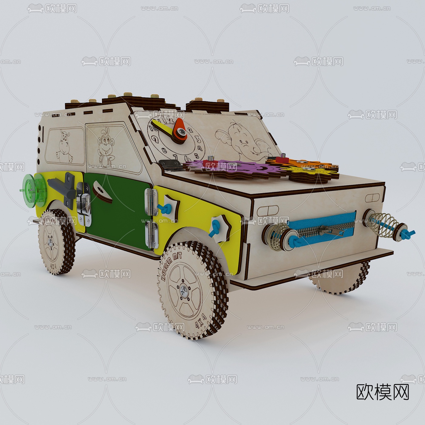 现代玩具车3d模型