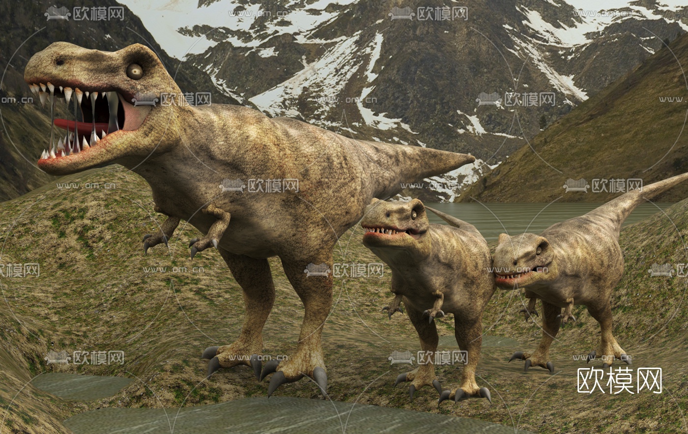 现代恐龙霸王龙3d模型下载