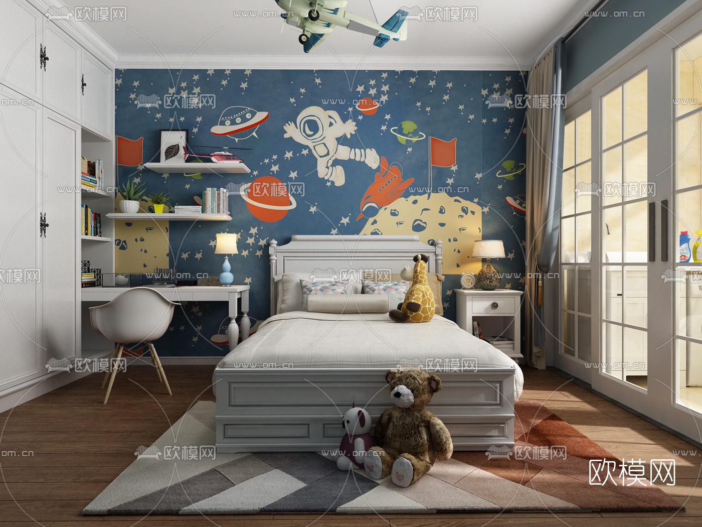 欧式儿童房3d模型下载