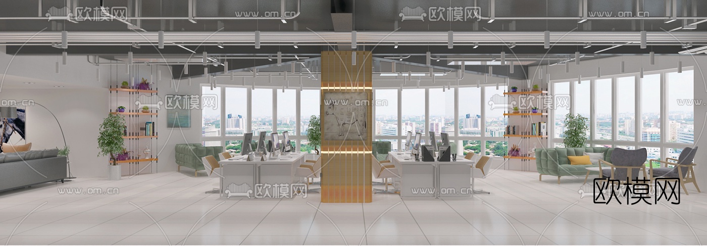 现代办公室3d模型