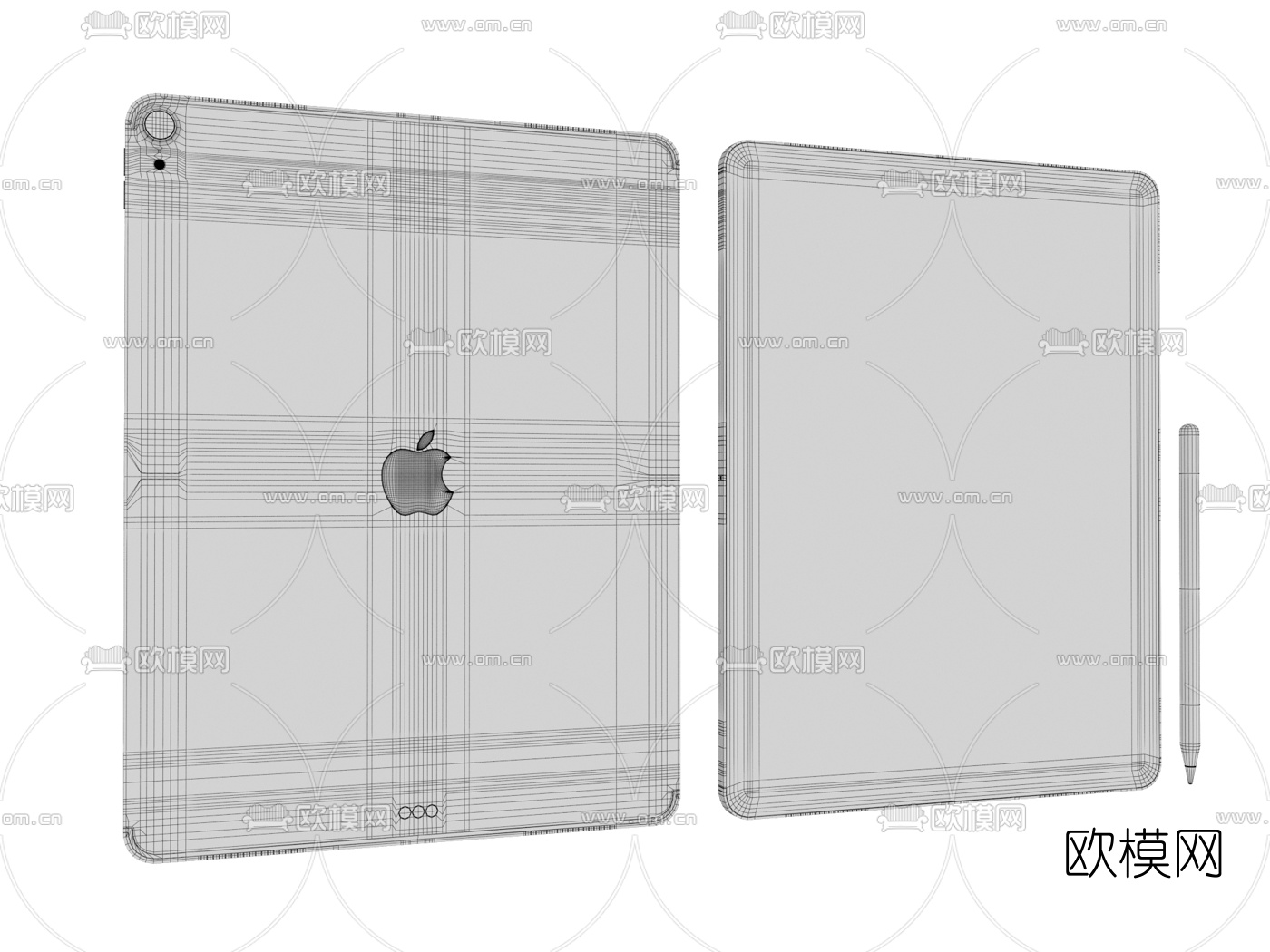 现代ipad新款平板电脑3d模型