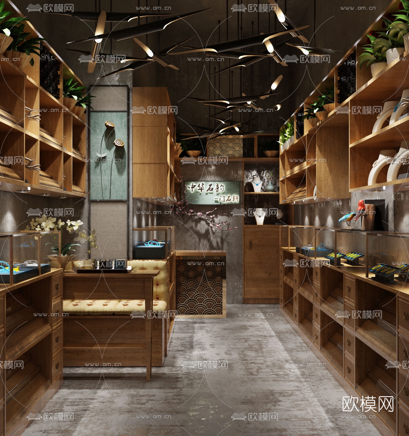 现代首饰店饰品店3D模型