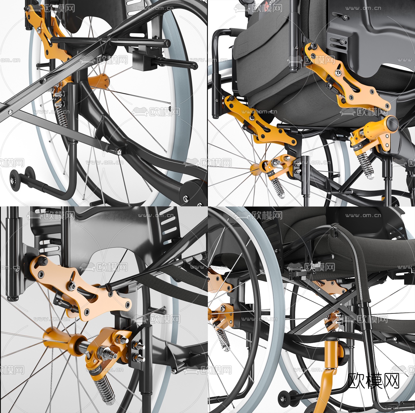 现代轮椅3D模型