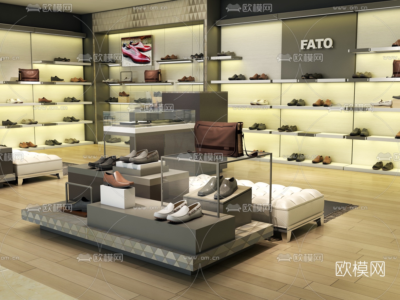 现代鞋店3D模型