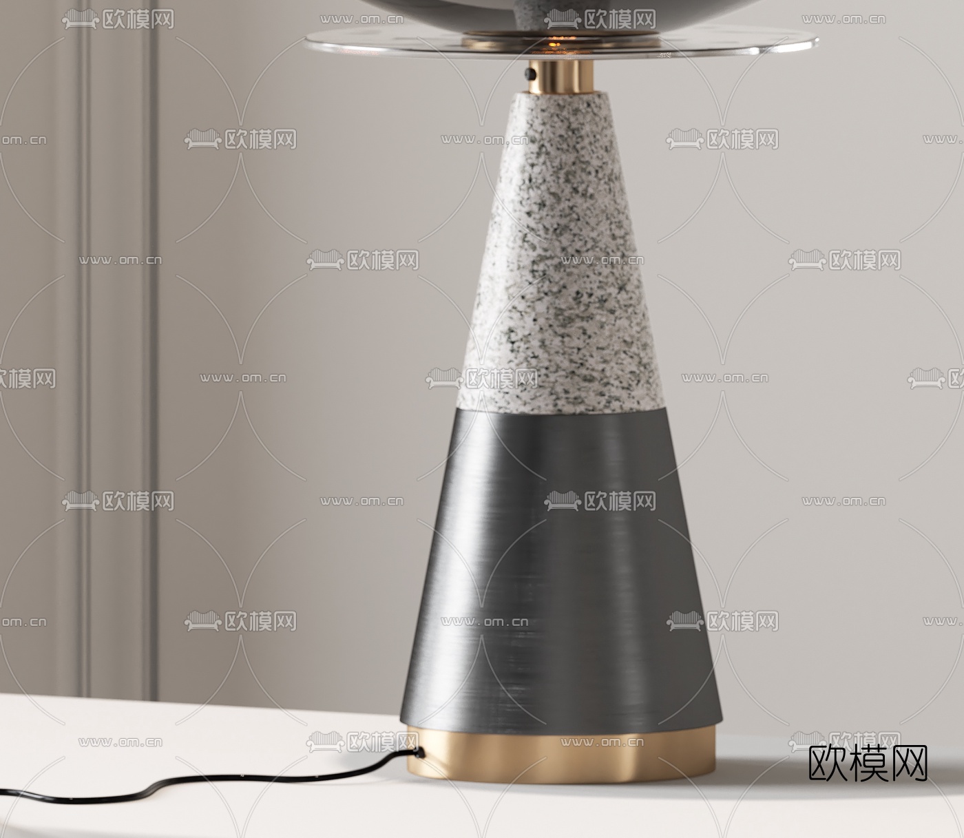 现代轻奢台灯3d模型下载（渲染图3）